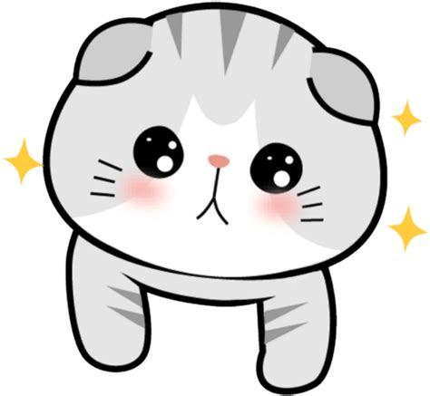 Download Transparent Pet Animal Cat Gato Chibi Kawaii Cute Sonrojo