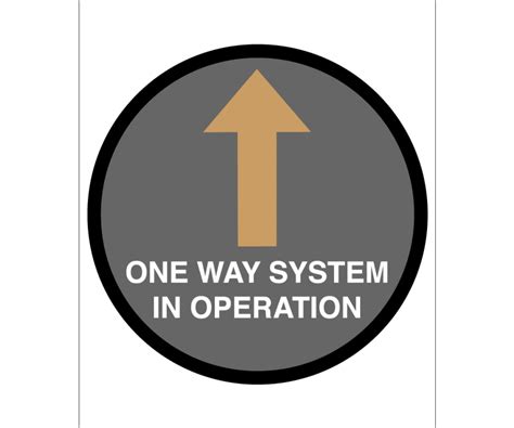 One Way System In Operation Floor Graphic Mileta Signs