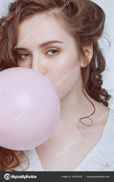 Hipster Girl Blowing Bubble Gum Stock Photo By ©vikaovcharenko 152128376