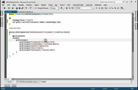 How To Delete Multiple Webgrid Rows By Using Checkboxes In Mvc