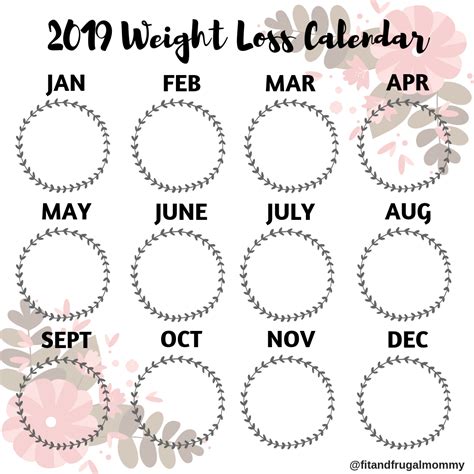 Monthly Weight Loss Tracker Printable