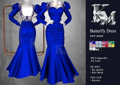 Butterfly Dress At Km Sims 4 Updates