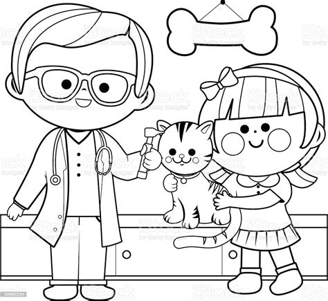 veterinarian clipart coloring page veterinarian coloring page images