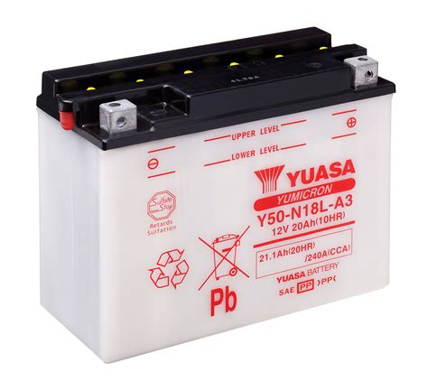 Yuasa Motorcycle Battery Y50 N18l A3 12v 20ah From County Battery