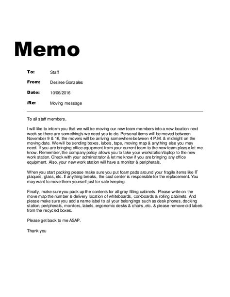 Employee memos are useful in the workplace, which can be used as a form of communication between its departments. Memo