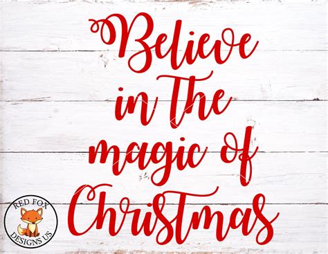 Believe In The Magic Of Christmas Svg Cricut Cutting File Etsy