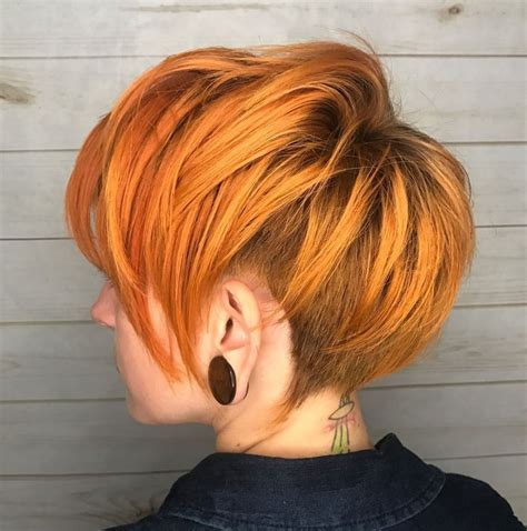 Ginger Pixie With Side And Back Undercut Long Pixie Hairstyles