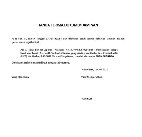 Cara Membuat Tanda Terima Surat