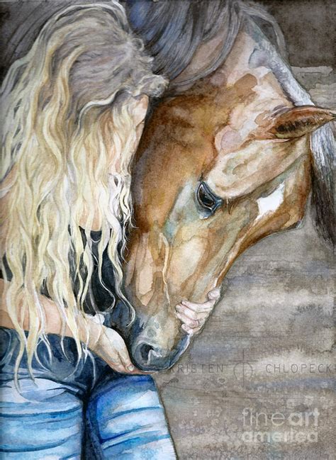 Girl And Her Horse Painting By Kristen Chlopecki