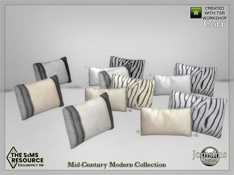The Sims Resource Mid Century Modern Collection Corr Cushions
