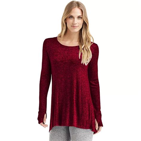 Womens Cuddl Duds Soft Knit Long Sleeve Tunic Top