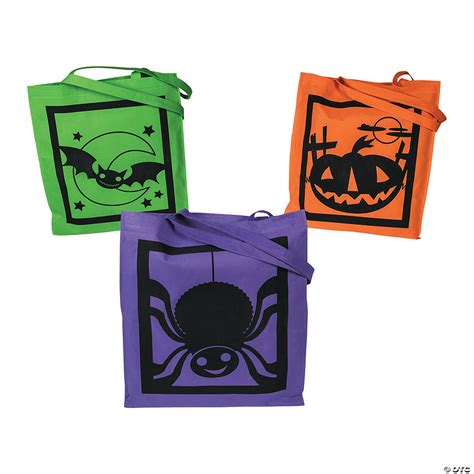 Large Halloween Silhouette Character Tote Bags Oriental Trading
