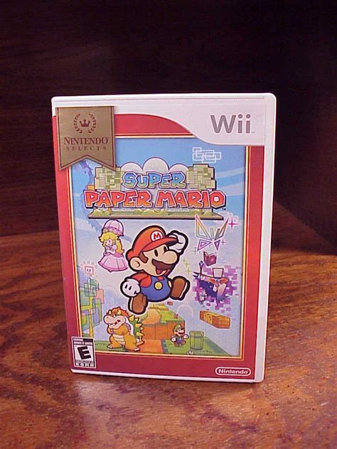 Wii Super Paper Mario Nintendo Selects Game With Instructions Case Paperwork Video Games