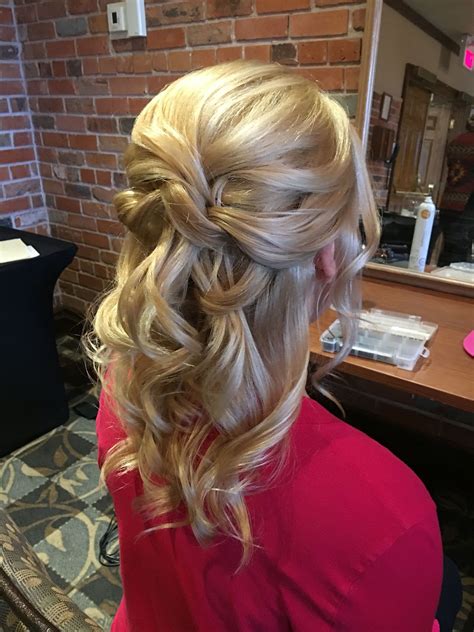 Half up half down wedding hair for bride or mother of the bride Mother