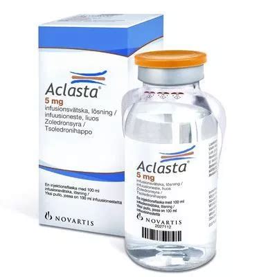 Aclasta 5mg infusion is used for osteoporosis etc. ACLASTA LIVI 5 MG 100 ML | FÁRMACOS PROASSE