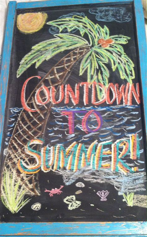 Jul 08, 2017 · using your chosen liquid chalk markers, you can write your chalkboard summer quotes in a rainbow of colors. End of the year chalkboard -Summer countdown | Summer ...
