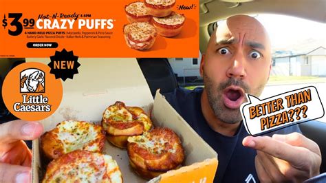 Little Caesars - New Crazy Puffs Review - Trying the Pepperoni Crazy