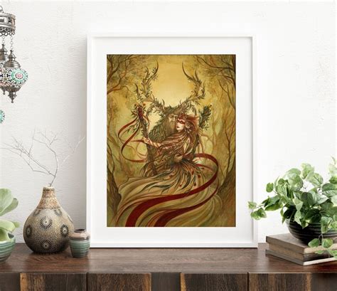 Beltane Fine Art Print Pagan Art Goddess Illustration Etsy
