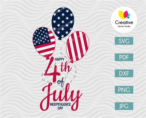 Happy 4th of July Independence Day SVG | Creative Vector Studio