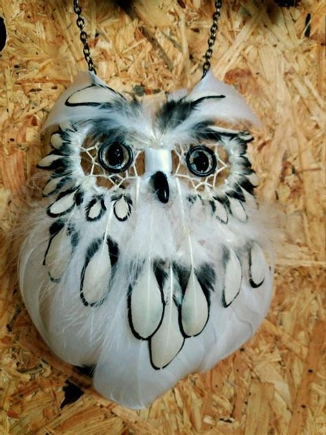 Owl Dream Catcher White Animal Dream Catcher Bohemian Dream The Dream