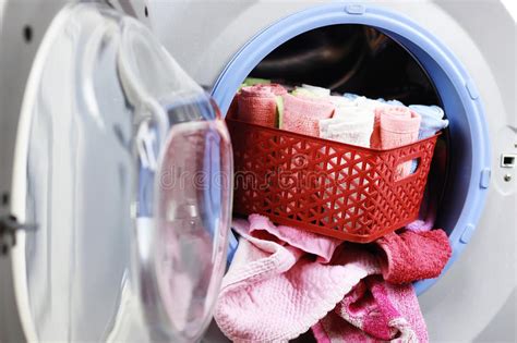 Put Cloth In Washer Stock Photo Image Of Household Domestic 79694084