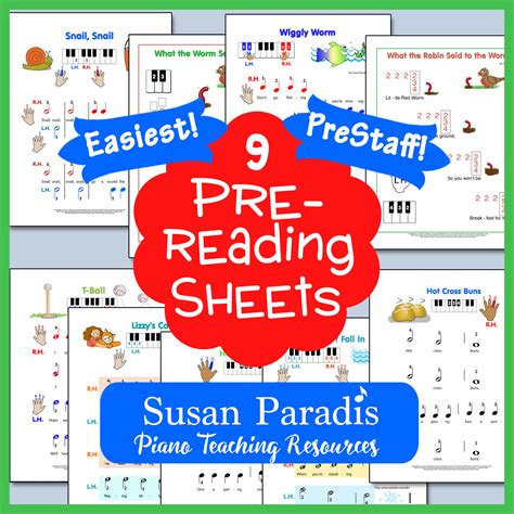 Easiest Pre Reading Bundle Two Susan Paradis Piano Teaching Resources