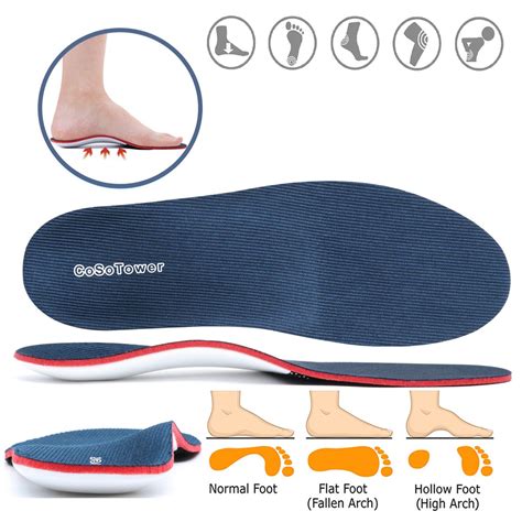 Plantar Fasciitis Arch Support Insoles Orthotic Inserts For Women Men
