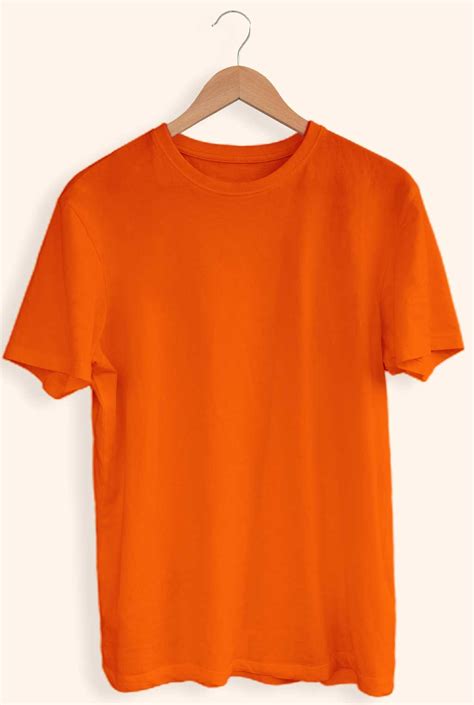 Orange Plain T Shirt For Men Online In India