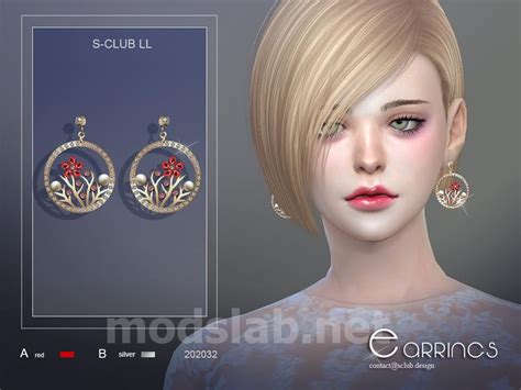 Скачать S Club Ts4 Ll Earrings 202032 для The Sims 4 Modslab