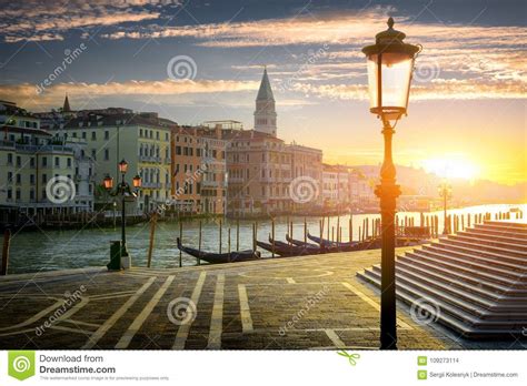 Street Lamp In Venice Stock Photo Image Of Belltower 109273114