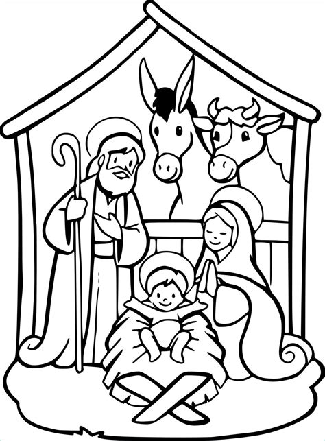 Creche Dessin Nouveau Galerie Coloriage Crèche De Noël à Imprimer