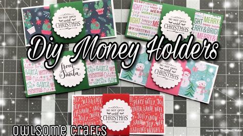 Lay the copy paper onto designer cardstock paper and trace around it. Christmas Money Holder Tutorial | Christmas money holder ...
