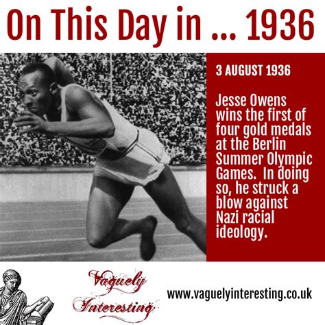 on this day in 1936 jesse owens wins his first gold in berlin almost history