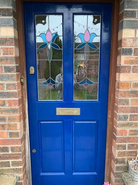 External Wooden Door With Coloured Leaded Glass Inserts In Lisburn County Antrim Gumtree