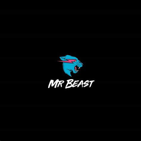 Download Mr Beast Logo And Wordmark In Black Wallpaper