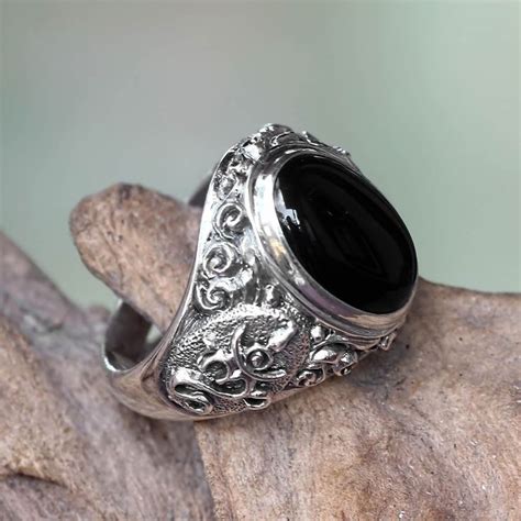You might also find men's silver rings with signets denoting family lines. Handmade Men's Sterling Silver 'Black Om Kara' Onyx Ring ...