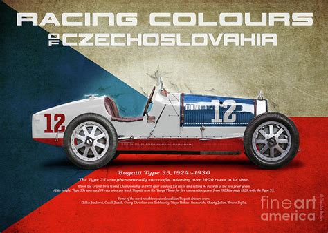 Bugatti 35b Czechoslovakia Painting By Raceman Decker Fine Art America