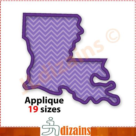 Louisiana State Applique Embroidery Design Louisiana Machine