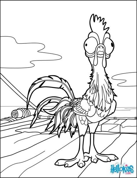 This post contains compensated affiliate links which help support the work on this blog. Moana - Heihei coloring page. More Diney and Moana ...