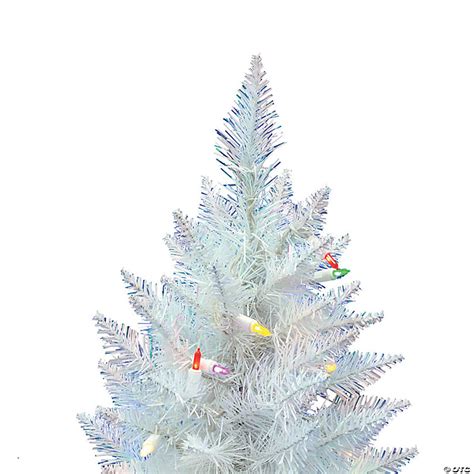 Vickerman 30 Sparkle White Spruce Pencil Christmas Tree With Multi