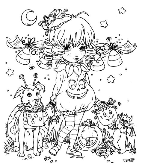 on deviantart fall coloring pages