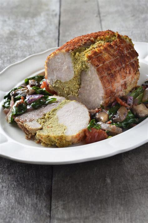 Slow Cooked Cornbread Stuffed Turkey Roast With Portobello Mushrooms