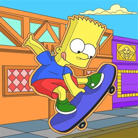 Bart Simpson On A Skateboard Bart Simpson Skateboard Design