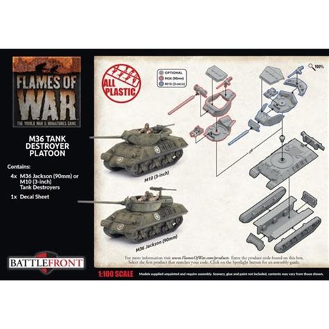 Flames Of War American M36 Or M10 Tank Destroyer Platoon Hard Knox