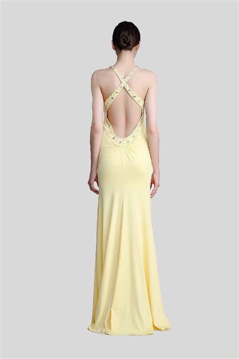 Daffodil Long Beaded Open Back Prom Evening Dresses Ed0837 Okdresses