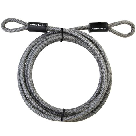 Master Lock 72dcc 15 Ft Braided Steel Cable With Looped Ends And 38 In