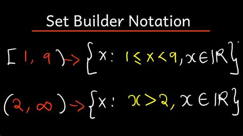 Set Builder Notation Youtube