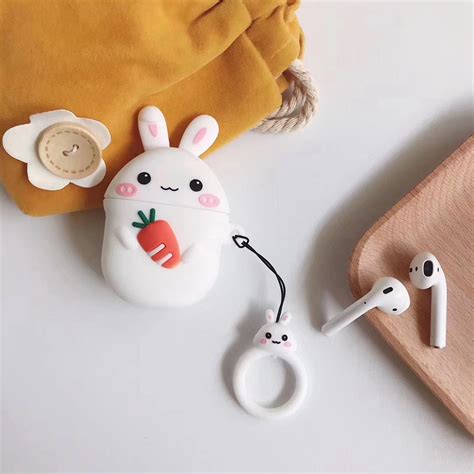 Bunny Holding A Carrot Premium Airpods Case Shock Proof Cover