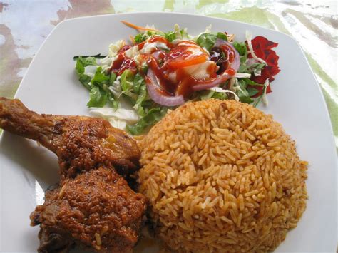Chicken And Jollof Rice African Cooking Ghana Food West African Food