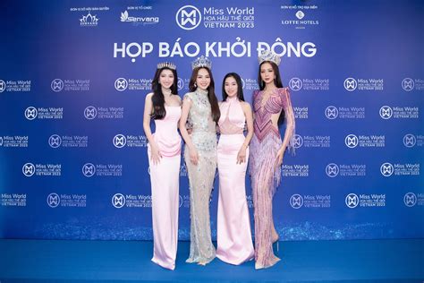 Giai nhân dập dìu ngày họp báo Khởi động Miss World Việt Nam 2023